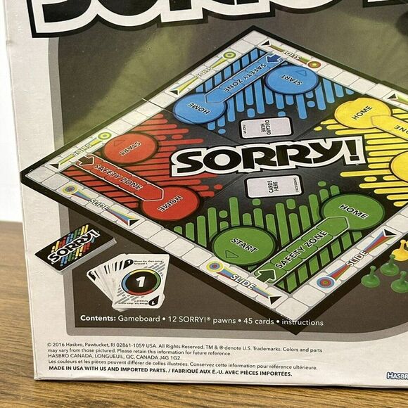 Hasbro Sorry! Board Game By Hasbro Gaming Ages 6+ 2-4 Play 2016 - Picture 5 of 9